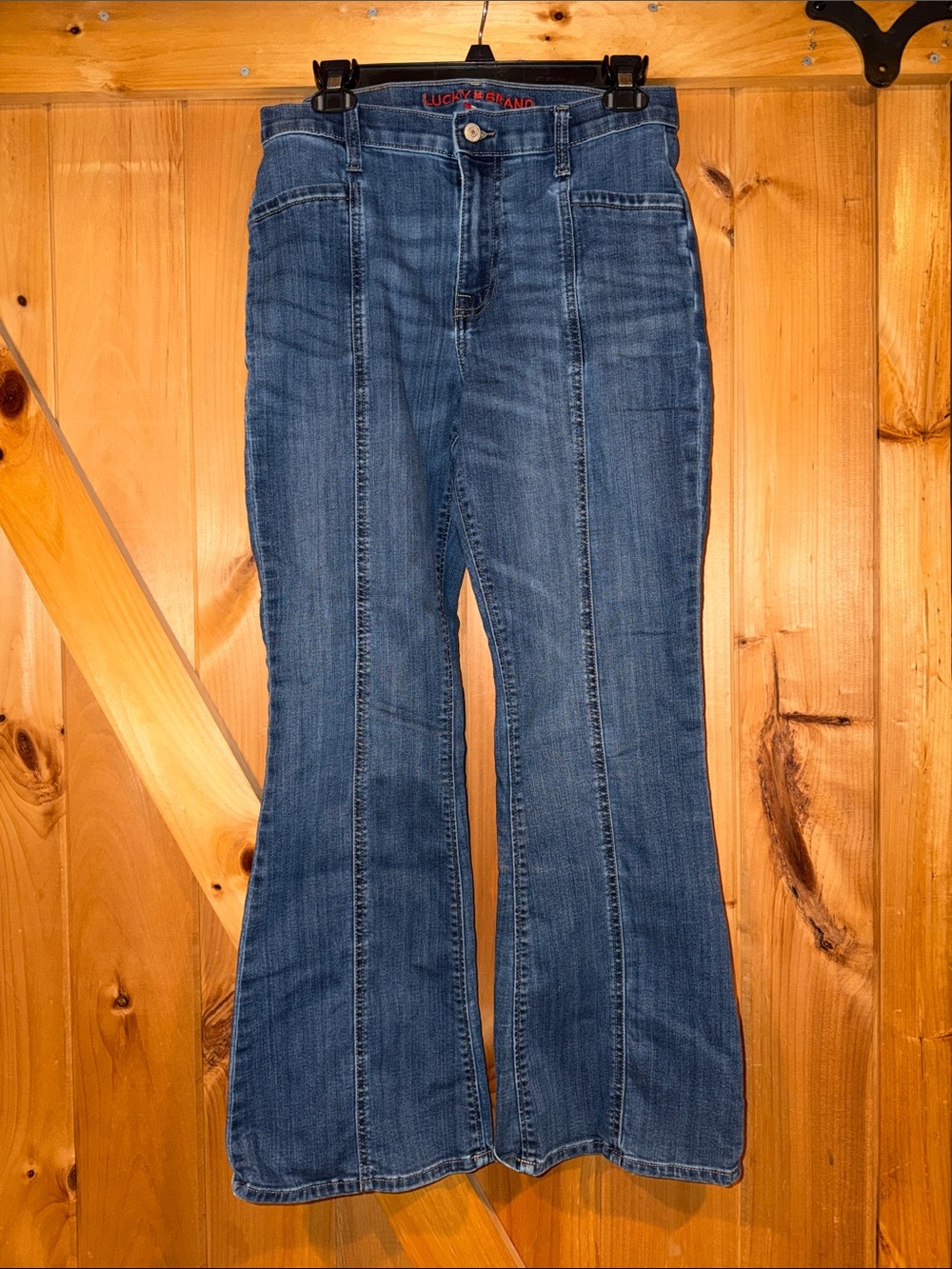 Lucky Brand Denim Flare Jeans in Medium Blue Wash